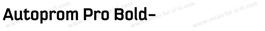 Autoprom Pro Bold字体转换